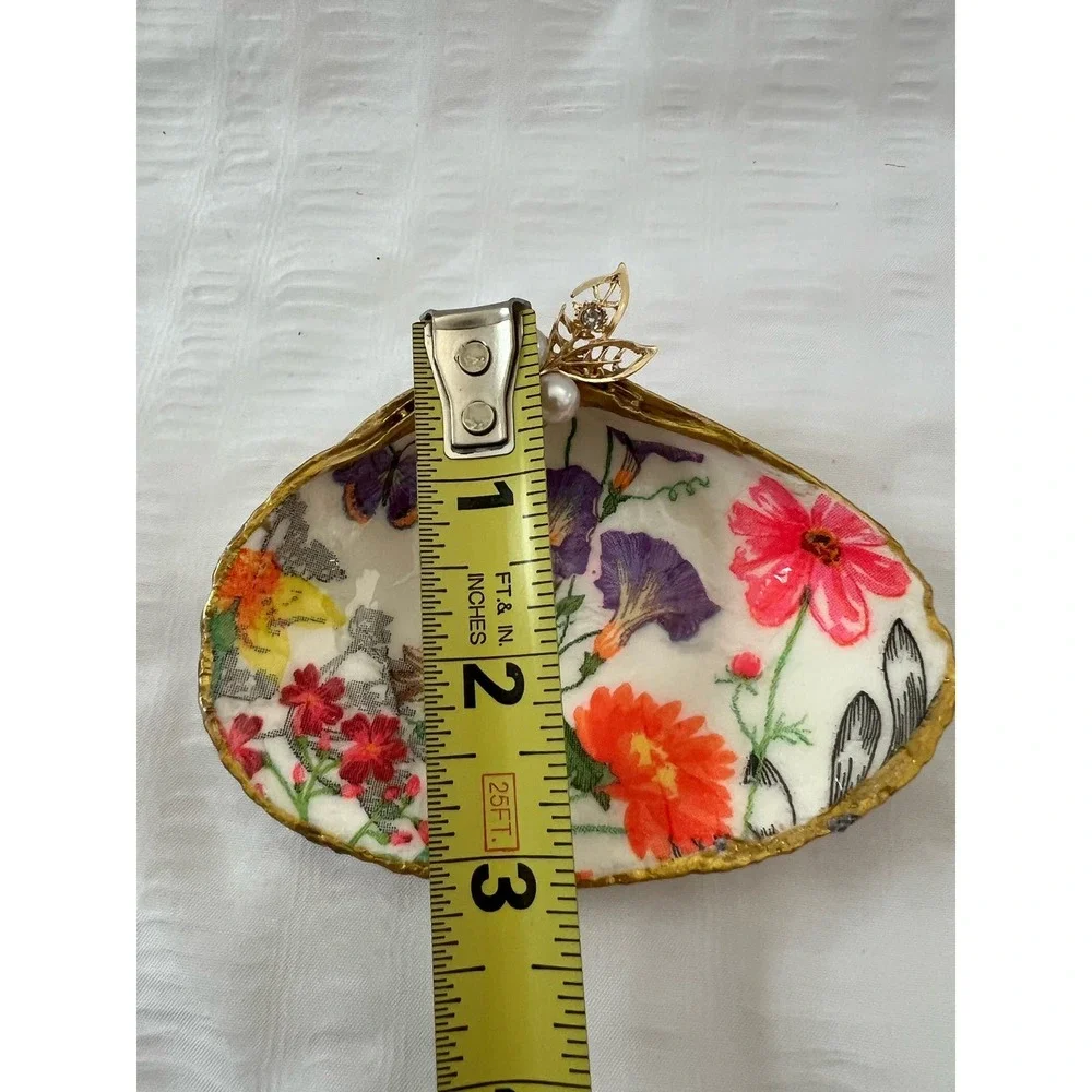 Seashell ring dish trinket box New OOAK handmade